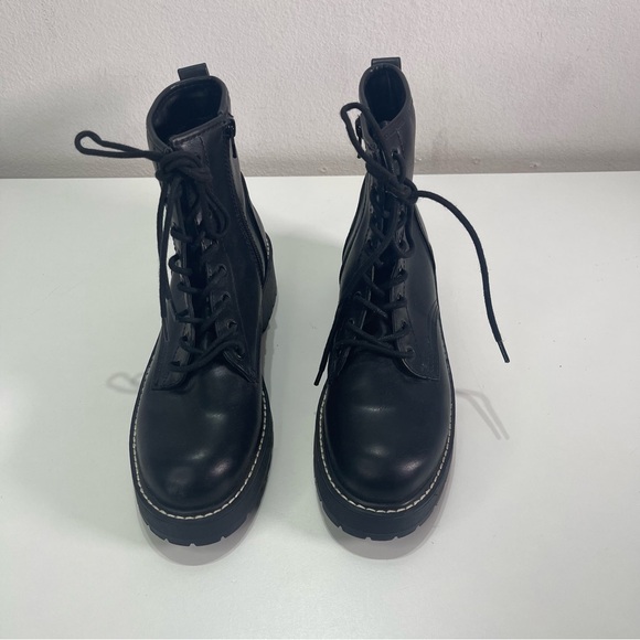 Madden Girl Women Carra Black Chunky Ankle Boots 9M Goth Emo Punk Moto Biker - Picture 2 of 7